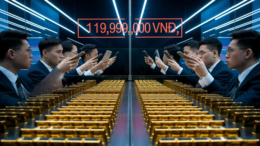 Giá vàng giảm xuống dưới 120 triệu