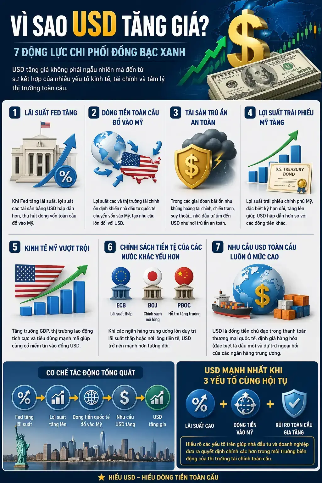 USD tăng giá 2026. Những yếu tố chi phối chi phối